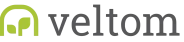 Green logo icon with gray wordmark